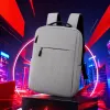 This grey, simple and fashionable backpack is lightweight and has a large capacity for student commuting Specification image